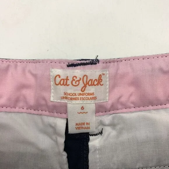 Cat & Jack Girls Blue School Uniform Shorts Size 6 - Picture 3 of 6